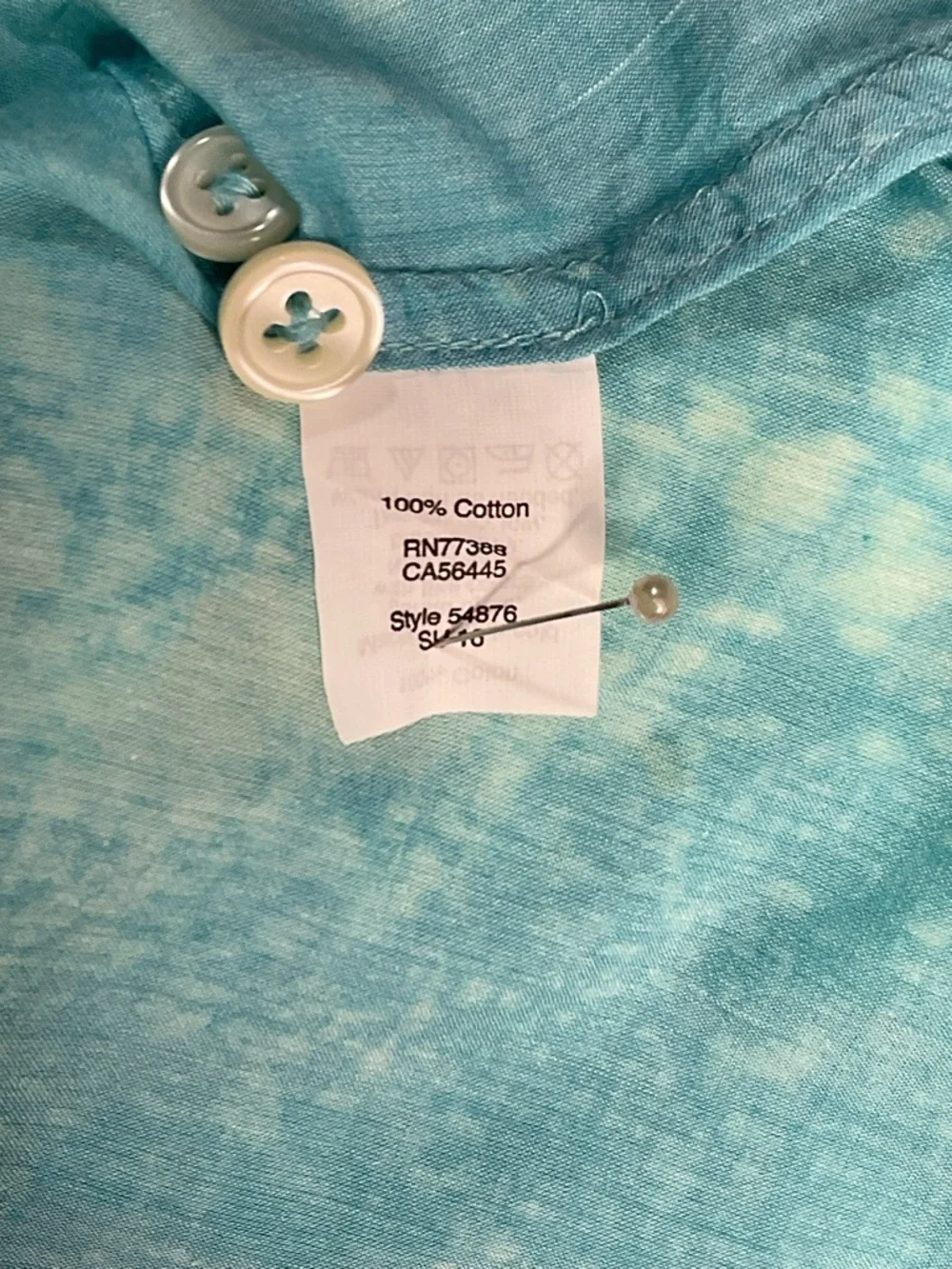 J.Crew Aqua Garment Dyed Cotton Button Down Shirt Size Medium